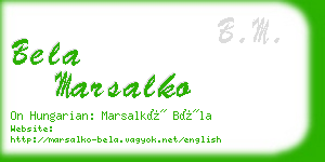 bela marsalko business card